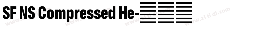 SF NS Compressed He字体转换